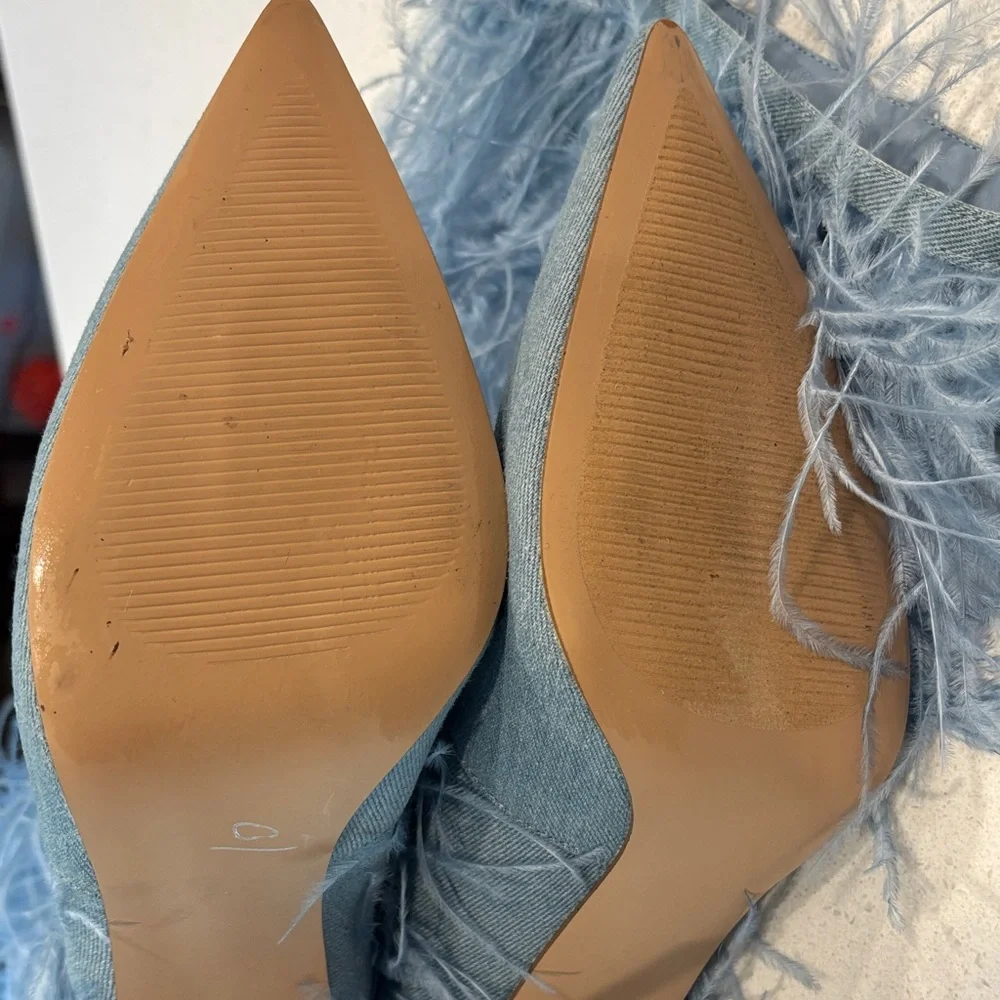 Steve Madden Light Blue Feathered Boots - Picture 9 of 14